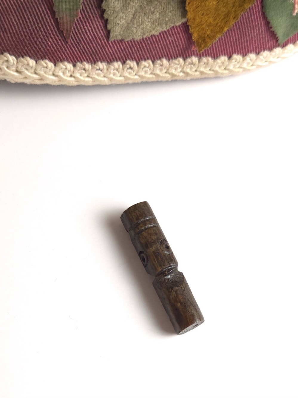 Vintage Hand Carved Guayacan Wood Tiki Taino Talisman Pendant